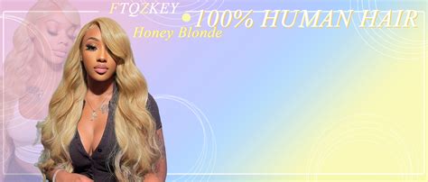 Amazon FTQZKEY Honey Blonde Hd Lace Front Wig Human Hair 13x4