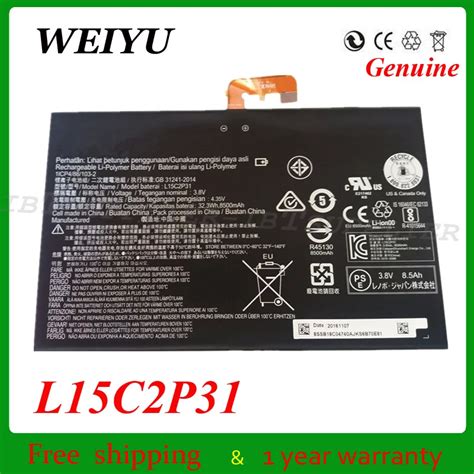 Weiyu Genuine L C P Battery For Lenovo Yoga Book Yb X F Sb C