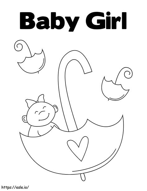 Printable Baby Girl coloring page