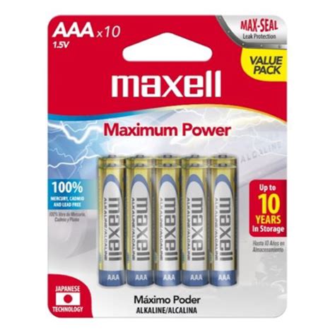 Bater A Alcalina Aaa Maxell Pack De Grupo Impohogar