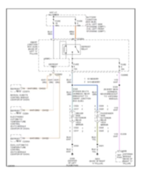 Электросхемы Подогрев стекол и зеркал Ford Fusion S 2006 Wiring Diagrams For Cars