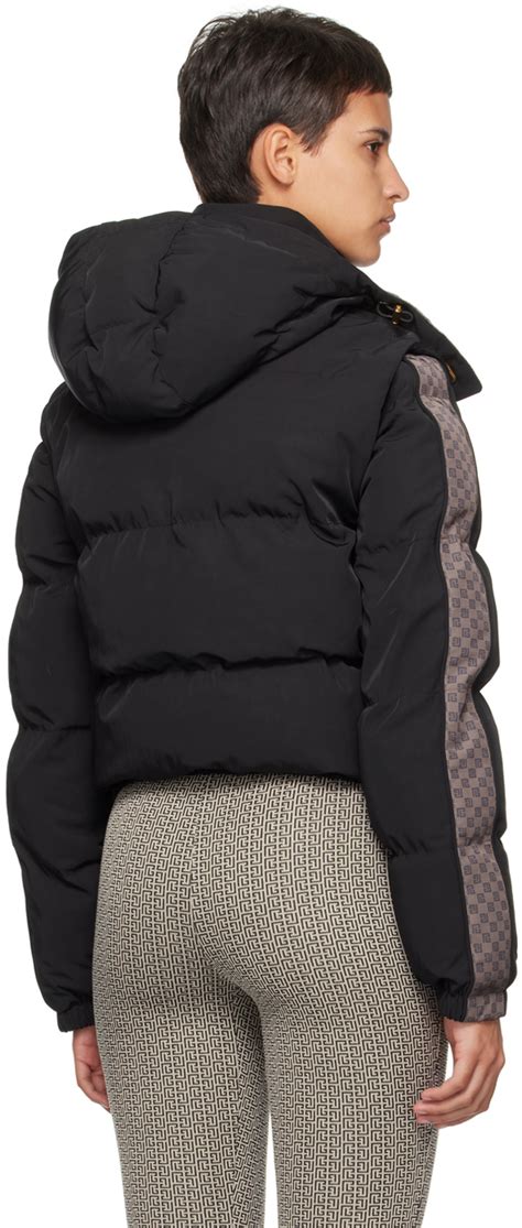 Balmain Brown Hooded Puffer Jacket Balmain