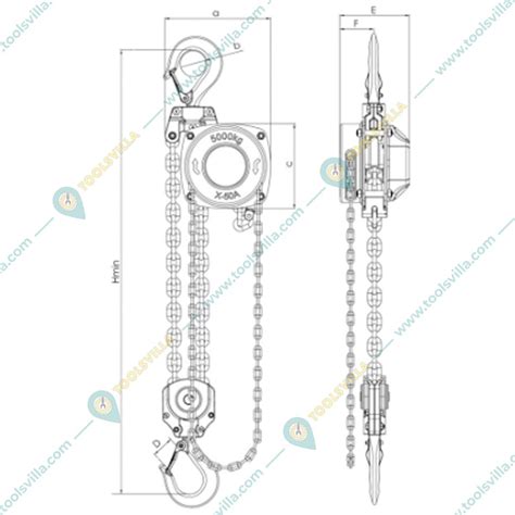 Liftit Premium Quality 5 Ton Chain Pulley Block With 3 Meter Chain