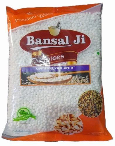 White Natural 500g Bansal Ji Sabudana For Food Packaging Type Packet