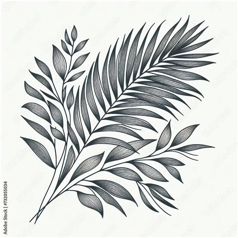 Hand Drawn Minimalist Botanical Line Art Of Floral Branches Roses Leaves And Herbs Create An