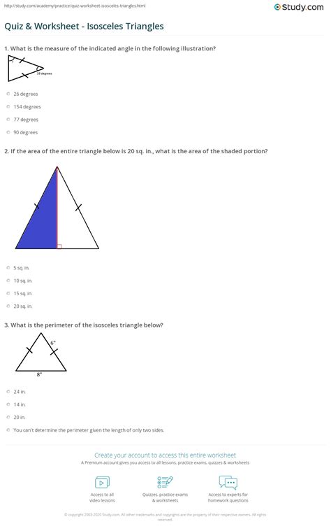 Isosceles And Equilateral Triangles Worksheet