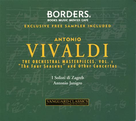 Vivaldi The Orchestral Masterpieces Vol 1 Antonio Vivaldi Antonio