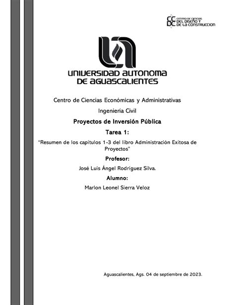 Administraci N Exitosa De Proyectos Resumen Cap Centro De Ciencias