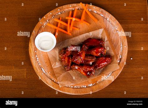 Chicken wings BBQ sauce Stock Photo - Alamy