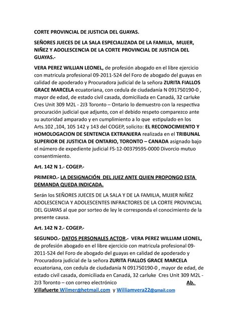 Corte Provincial De Justicia Del Guayas Corte Provincial De Justicia