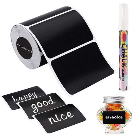 Wownect Chalkboard Label Sticker With White Rectangle X Inch