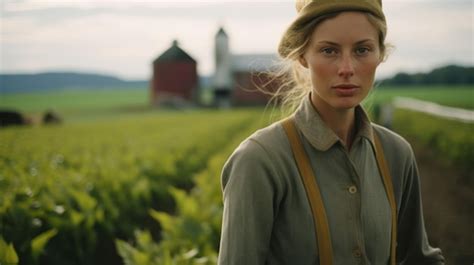 Premium Photo Cinematic Shot Of A Woman At A Farm