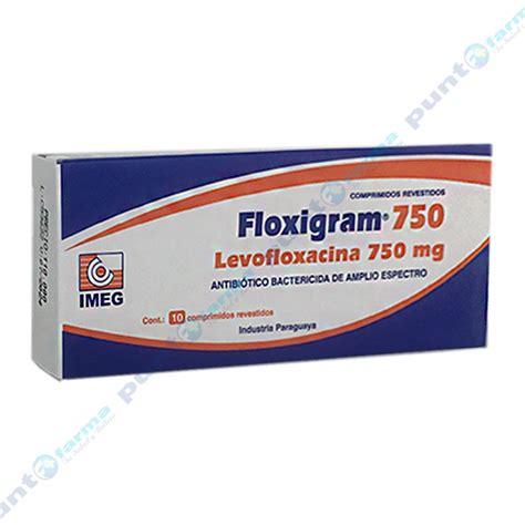 Floxigram Levofloxacina 750 Mg Caja De 10 Comprimidos Recubiertos