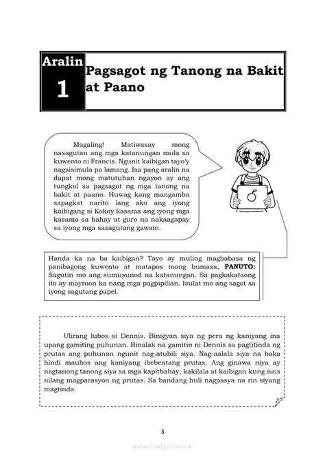 Nasasagot Ang Mga Tanong Na Bakit At Paano Worksheet Conten Den Hot