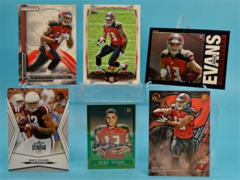 6x Lot 2014 Topps Chrome MIKE EVANS RC Mix Mini Green Valor