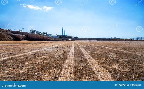 The Ruins Of King Herod Palace In Caesarea Israel Stock Photo