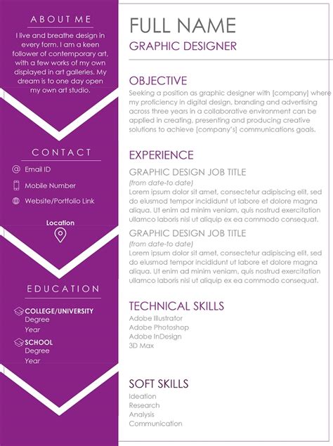 Graphic Designer Resume Sample And Writing Tips Monsterindia