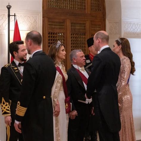 El Pr Ncipe Guillermo Y Kate Middleton Con Los Reyes De Jordania Y