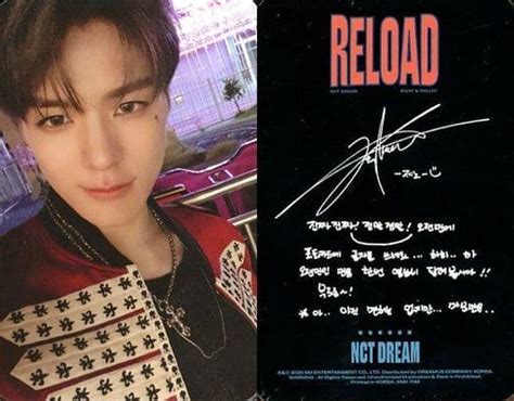 Nct Dream Jeno Back Black Print With Signature Cd Reload