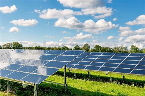 Solar Panel Field Stock Image Colourbox