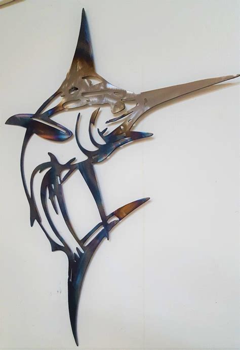 Marlin Fish Sign Wall Decor Interior Design Wall Art Hanging Etsy