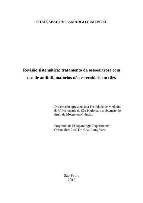 PDF Revisão sistemática tratamento da osteoartrose uso de