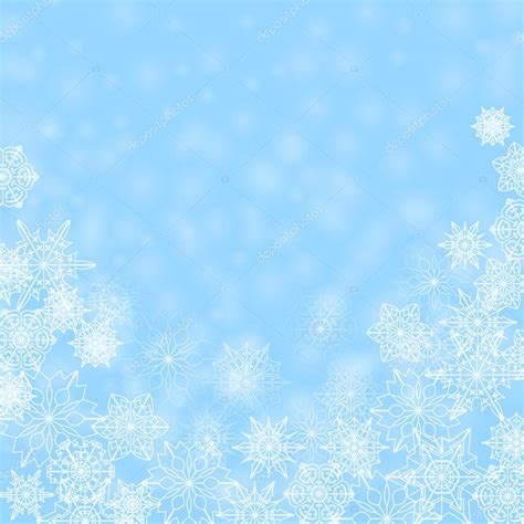 Flocos De Neve Do Natal Background White Abstrata Em Uma Backgro Azul