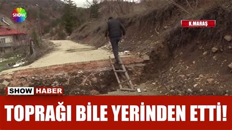 Depremde mahalle yolu 1 5 metre çöktü YouTube