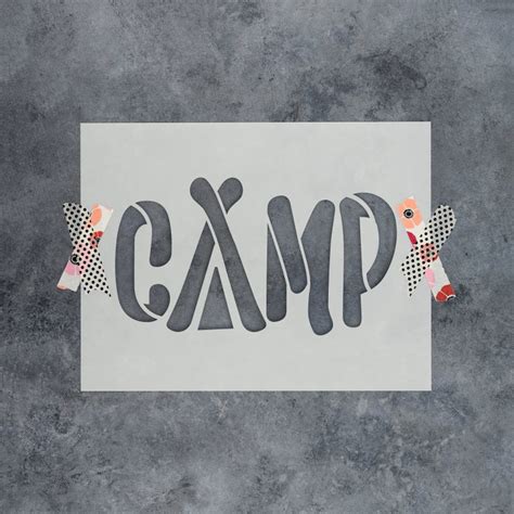 Camp Stencil Reusable DIY Craft Stencils Of Camping Sign Etsy