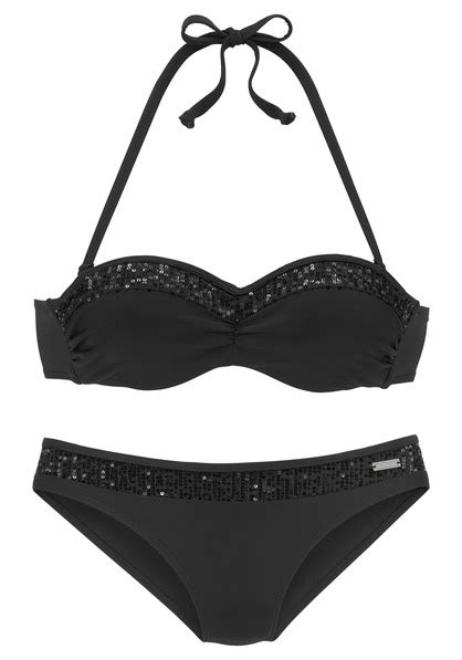 Bruno Banani Bügel Bandeau Bikini Lilith schwarz Cup A 32