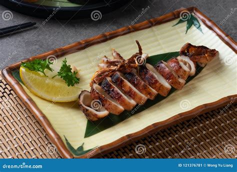 Surume ika grilled squid stock image. Image of grilled - 121376781