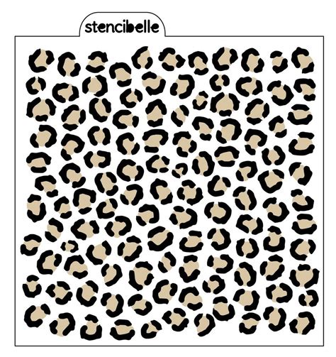 Cheetah Leopard Print Stencil 2 Piece Diy Prints Stencils