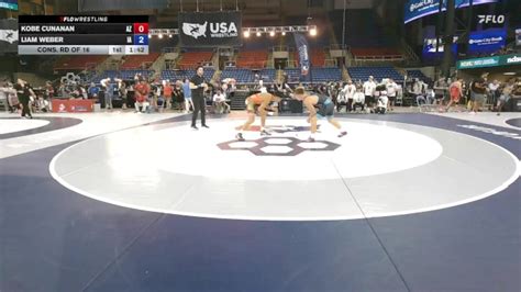 157 lbs Cons. Rd Of 16 - Kobe Cunanan, AZ vs Liam Weber, IA