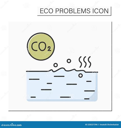 海洋co2污染图标 向量例证 插画 包括有 作用 酸化 燃料 查出 图象 气体 生态系 更改 228337396