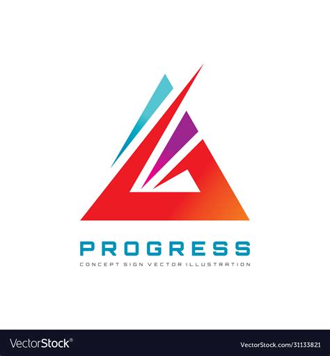 Abstract Triangle Logo Template Concept Vector Image