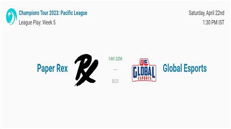 Valorant Champions Tour Pacific Global Esports Vs Paper Rex Where To