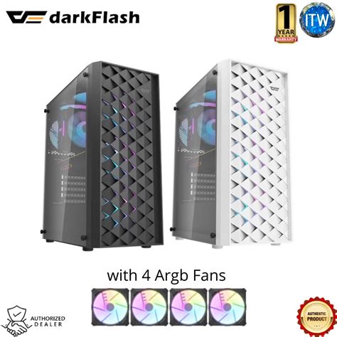 Darkflash Dk Plus Tg W Pcs Argb Fans Mid Tower Atx Gaming Shopee Hot