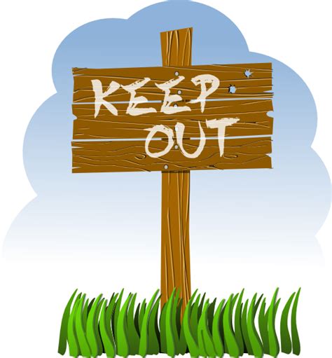 Keep Out clip art (103607) Free SVG Download / 4 Vector