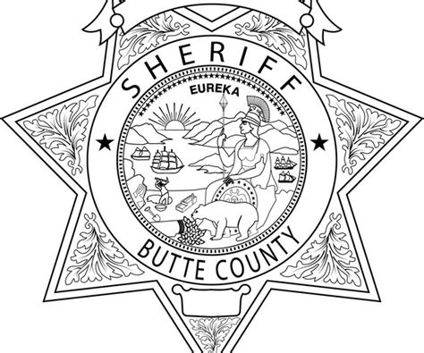 ArtStation - Butte County, California, Sheriff Badge v2 Vector Outline ...