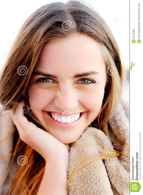 Natural Portrait Of A Happy Healthy Woman Stock Photo Image Of