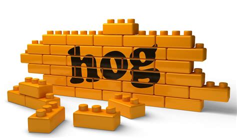 Hog Word On Yellow Brick Wall Stock Photo At Vecteezy