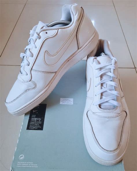 Nike Ebernon Low Triple White Mens 105 Mens Fashion Footwear Sneakers On Carousell