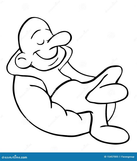 Clipart man relaxing