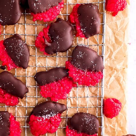 2 Ingredient Chocolate Frozen Raspberries