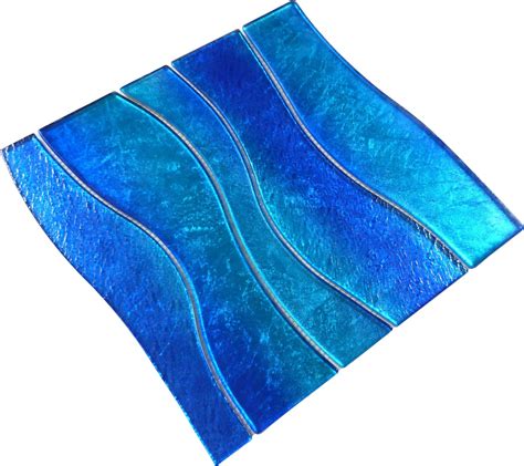 Tesoro Blue Wave Glass Tile Mosaic Blue Tiles Oasis Tile