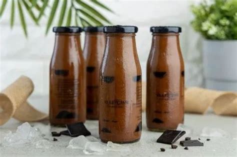 Ml Milk Shake Glass Bottles With Printed At Rs Piece Milkshake