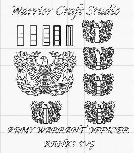 Army Warrant Officer Eagle With Insignia Etsy