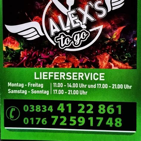 Speisekarte Von Alex S To Go Restaurant Greifswald Anklamer Str A