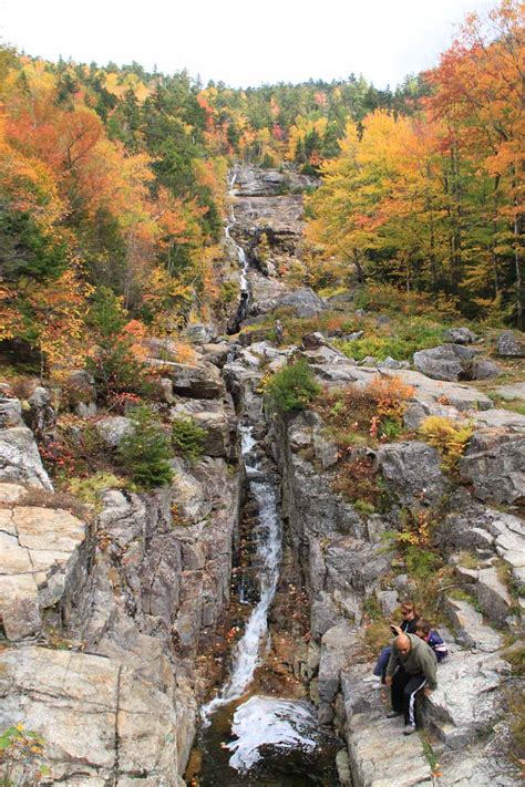 Silver Cascade New Hampshires Colorful Roadside Waterfall