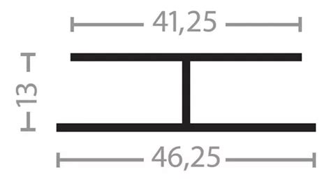 Perfil H Union Barbieri Pvc Blanco 3 Mts Cielorraso En Venta En